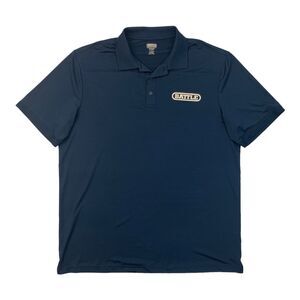 Battle Sports Polo Shirt Men 2XL XXL Navy Blue Moisture Wick Stretch Performance